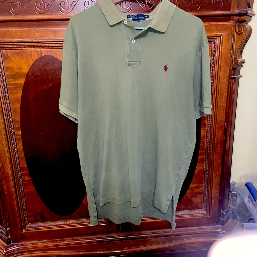 Olive Ralph Lauren Polo Shirt with Embroidered Logo